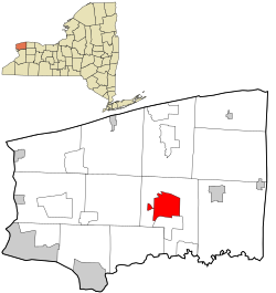 Niagara County New York incorporated and unincorporated areas Lockport highlighted